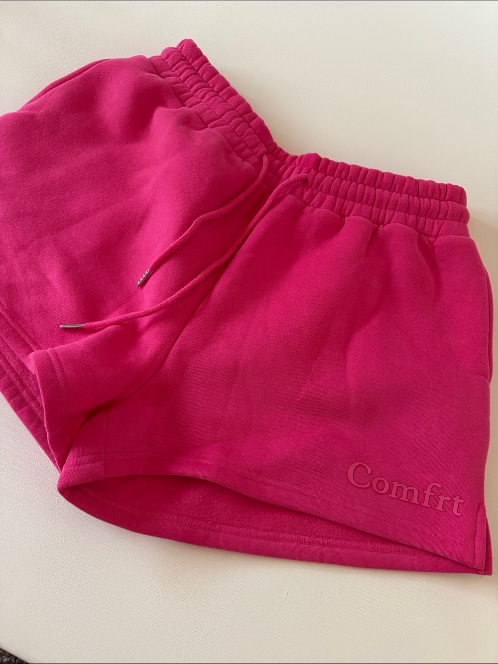 Comfrt Bright Pink Hoodie & Shorts Set - Picture 7 of 9